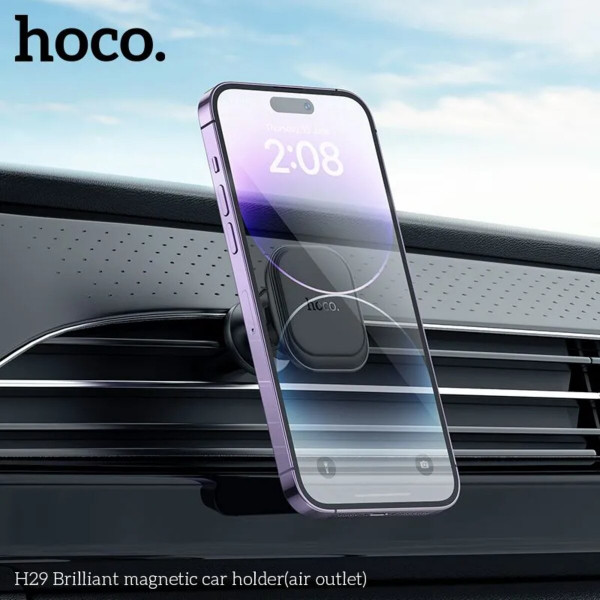 Автотримач для телефона HOCO H29 Brilliant magnetic car holder(air outlet) Чорний