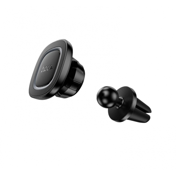 Автотримач для телефона HOCO H72 Crown magnetic car holder (air outlet) Black Metal Gray