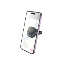 Автотримач для телефона HOCO H72 Crown magnetic car holder (air outlet) Black Metal Gray