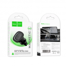 Автотримач для телефона HOCO H72 Crown magnetic car holder (air outlet) Black Metal Gray