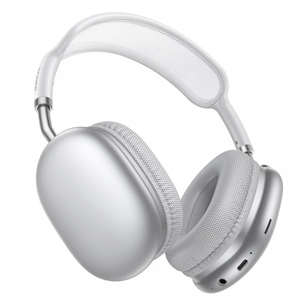 Бездротові накладні навушники BOROFONE BO36 Tone BT headphones Silver (6941991127106)