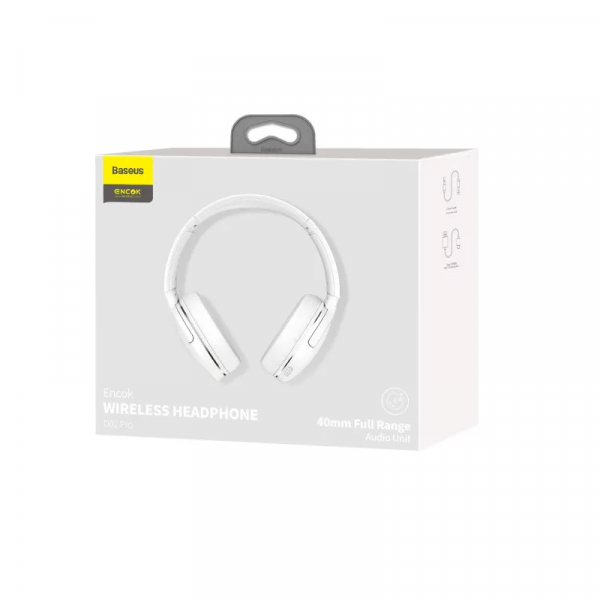 Бездротові навушники Baseus Encok Wireless headphone D02 Pro White