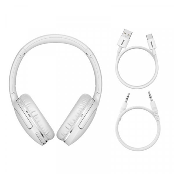 Бездротові навушники Baseus Encok Wireless headphone D02 Pro White
