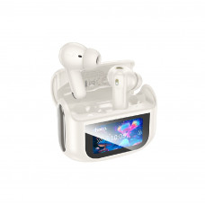 Бездротові навушники HOCO EQ21 Sandy true wireless ANC+ENC noise reduction touch screen BT headset Cloudy White (6942007647427)