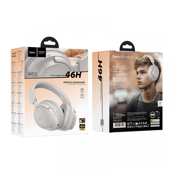 Бездротові навушники HOCO W53 Tone BT headphones Gray