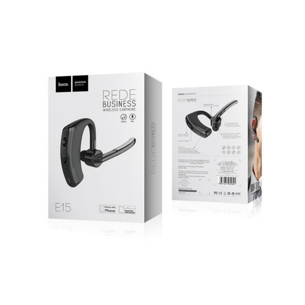 Bluetooth гарнітура HOCO E15 Rede business wireless earphone Black