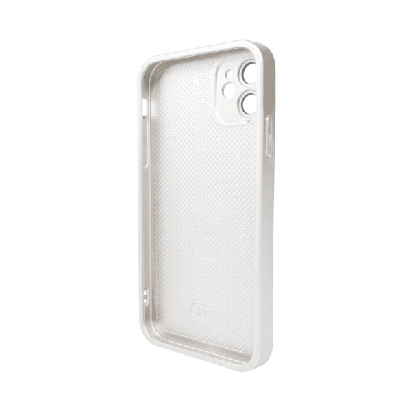 Чохол для смартфона AG Glass Matt Frame Color Logo for Apple iPhone 11 Pearly White