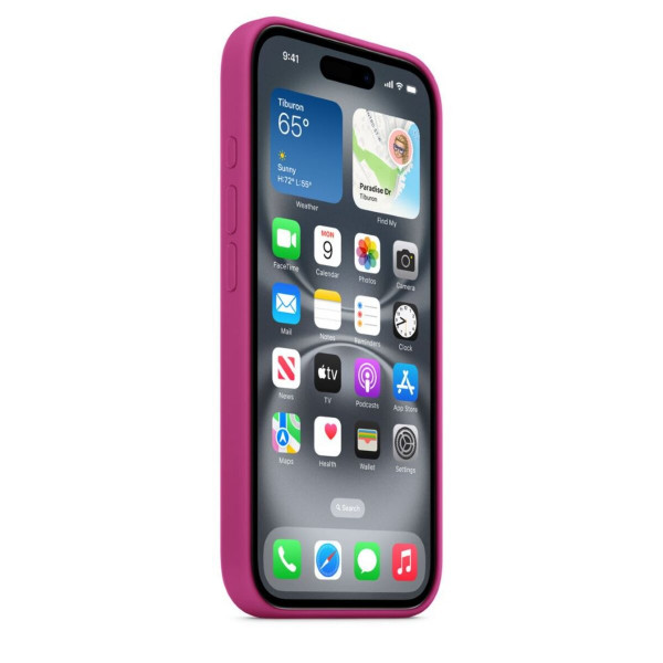 Чохол для смартфона Silicone Full Case AAA MagSafe IC for iPhone 16 Pro Moon Червоний