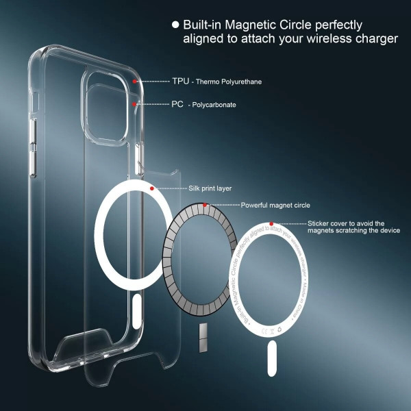 Чохол для смартфона Space Magnetic for Apple iPhone 14 Pro Transparent