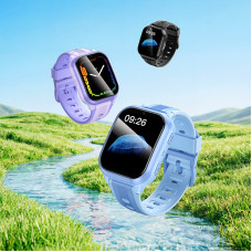 Дитячий смарт-годинник HOCO Y108 4G children phone-watch Purple (6942007680950)