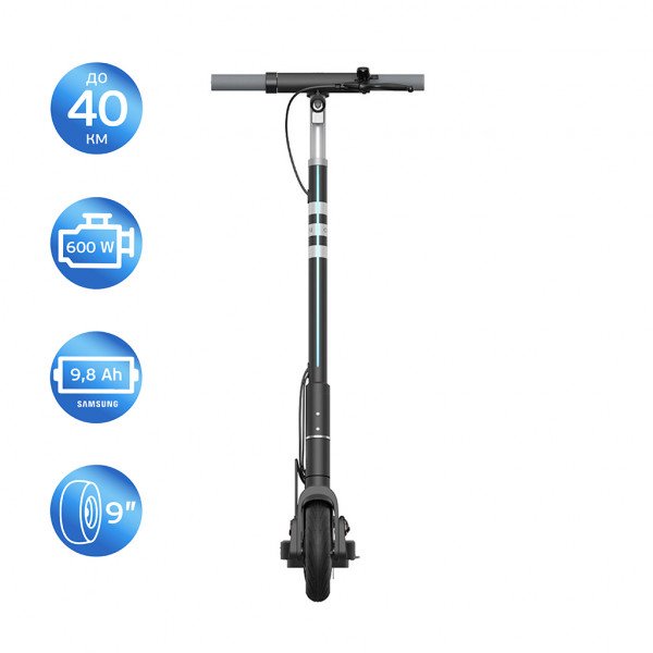 Електросамокат OKAI ES20-NEON Чорний 9", 300(600)W, 9.8Ah, 40km, 25kmh, 20%, NFC, App, 16kg