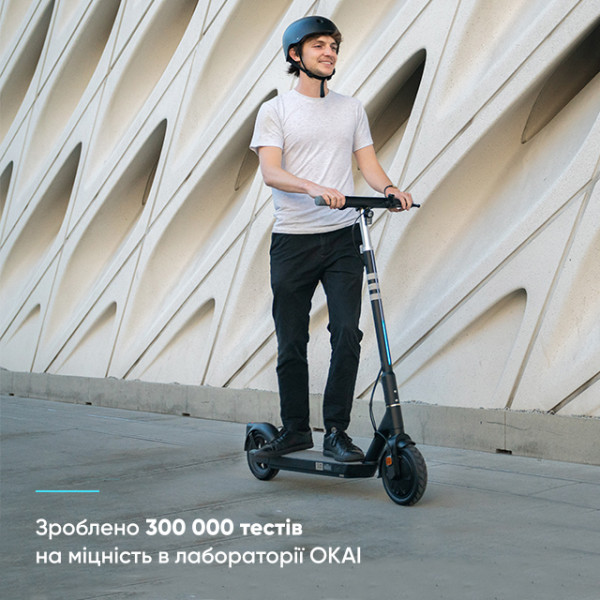 Електросамокат OKAI ES20-NEON Чорний 9", 300(600)W, 9.8Ah, 40km, 25kmh, 20%, NFC, App, 16kg
