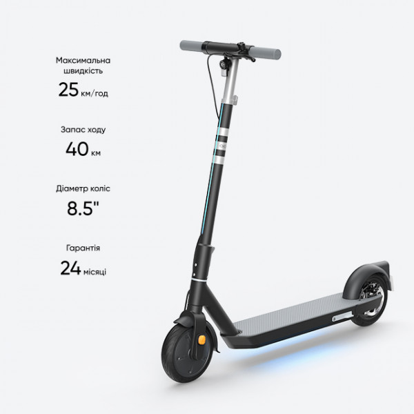 Електросамокат OKAI ES20-NEON Чорний 9", 300(600)W, 9.8Ah, 40km, 25kmh, 20%, NFC, App, 16kg