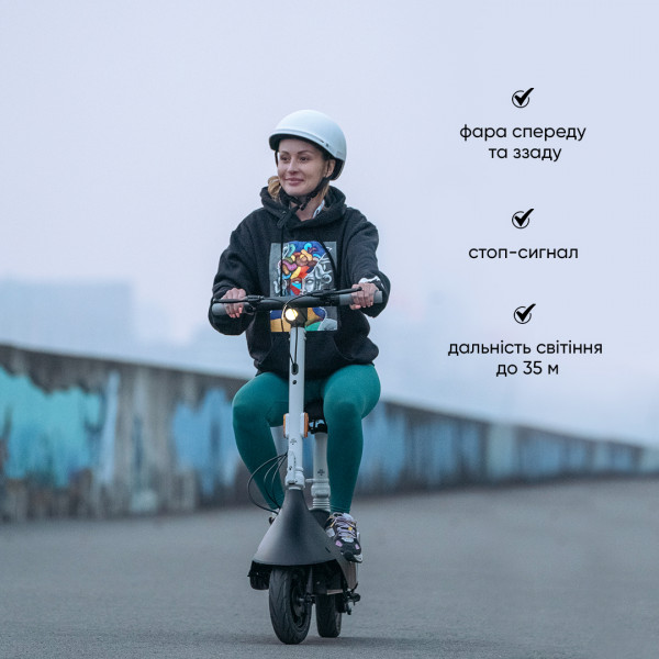 Електросамокат з сидінням OKAI Ceetle PRO EA10C Чорний 10', 350(900)W, 25Km/h, 10,4Ah, 55Km, 20%, NFC, App, 29kg