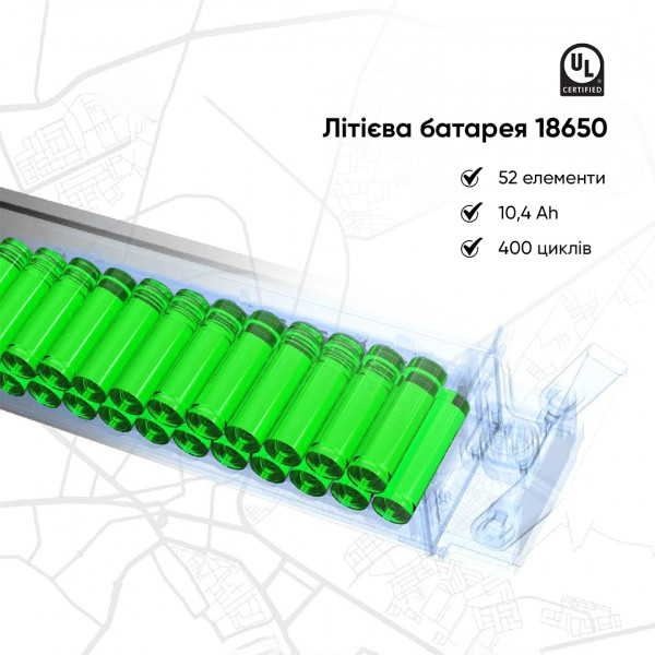 Електросамокат з сидінням OKAI Ceetle PRO EA10C Чорний 10', 350(900)W, 25Km/h, 10,4Ah, 55Km, 20%, NFC, App, 29kg