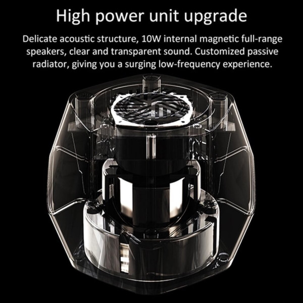 Ферофлюїдна музична лампа Pentagram Magnetic Fluid Audio Lamp Чорний