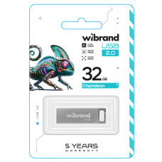 Флеш-накопичувач Wibrand USB 2.0 Chameleon 32Gb Silver (WI2.0/CH32U6S)