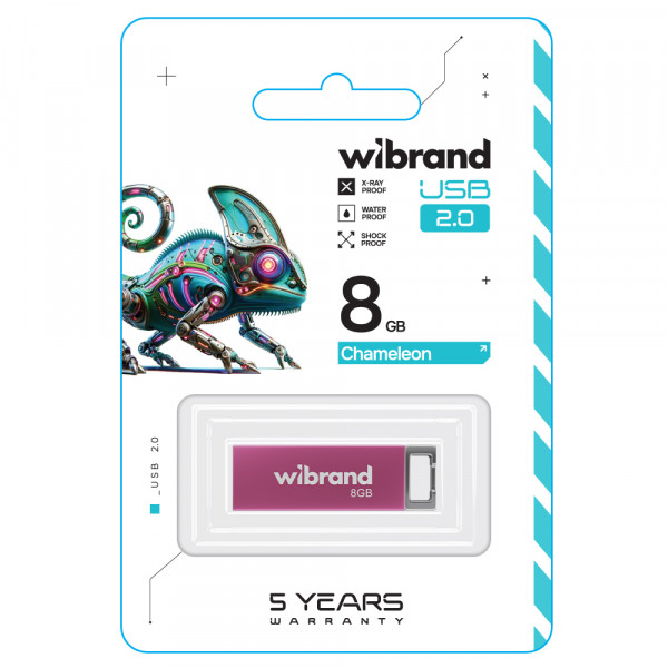 Флеш-накопичувач Wibrand USB 2.0 Chameleon 8Gb Pink (WI2.0/CH8U6P)