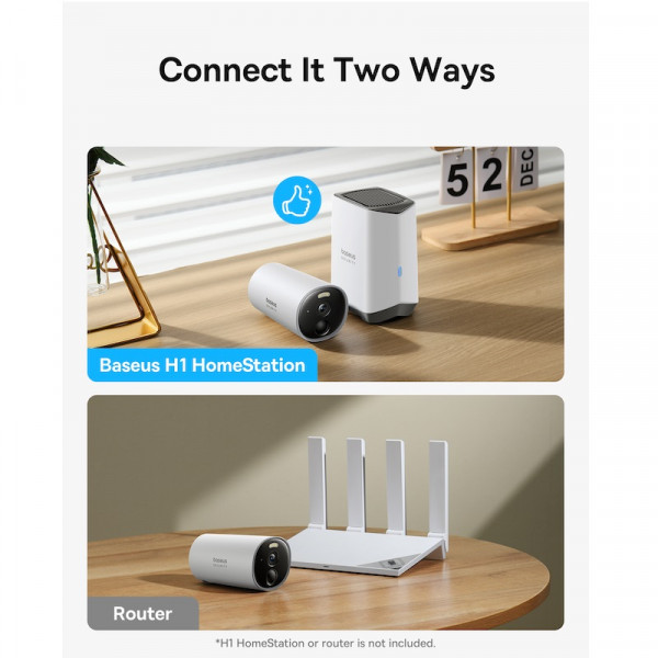 IP-камера відеоспостереження Baseus Security B1 Outdoor Camera 2K Білий