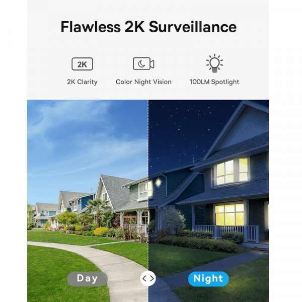 IP-камера відеоспостереження Baseus Security B1 Outdoor Camera 2K Білий