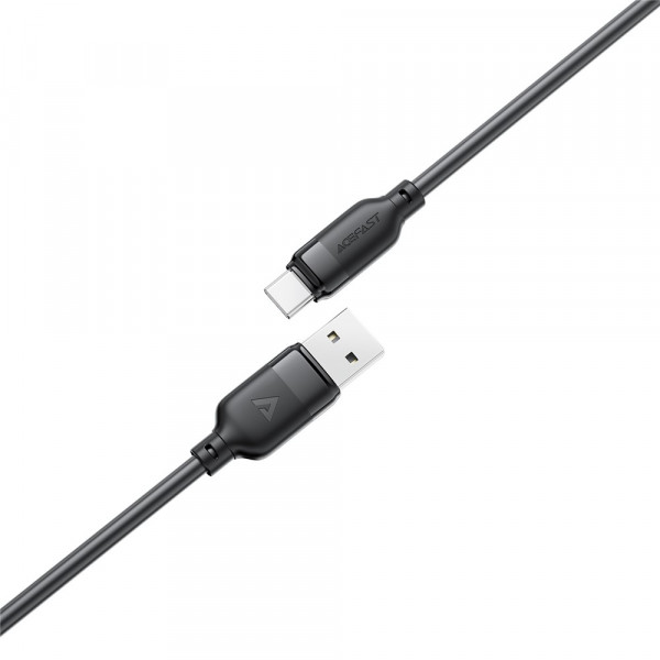 Кабель ACEFAST C16-04, USB to Type-C, 3A, 1.2m ,TPE, TPU connectors, Black (6974316283812)