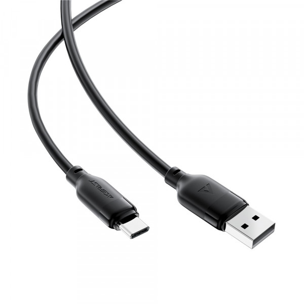 Кабель ACEFAST C16-04, USB to Type-C, 3A, 1.2m ,TPE, TPU connectors, Black (6974316283812)