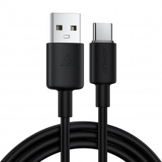 Кабель ACEFAST C25-04 USB-A to USB-C silicone charging data cable Black (6974316287070)