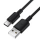 Кабель ACEFAST C25-04 USB-A to USB-C silicone charging data cable Black (6974316287070)