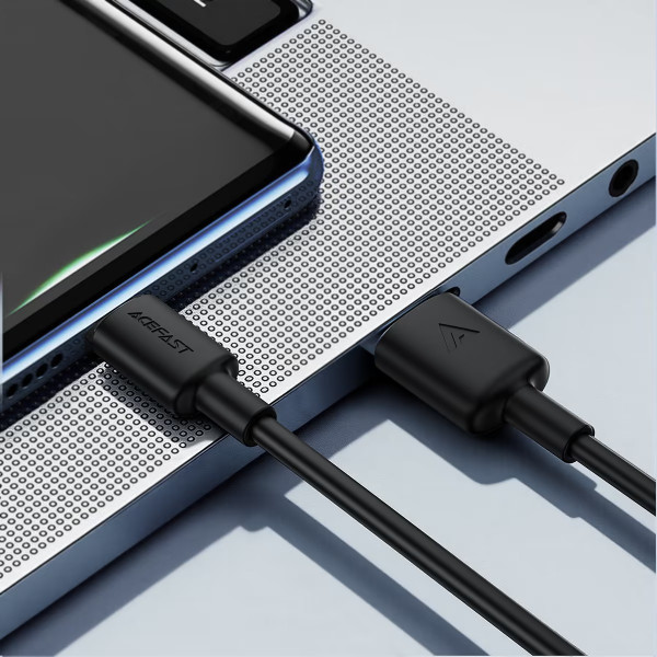 Кабель ACEFAST C25-04 USB-A to USB-C silicone charging data cable Black (6974316287070)
