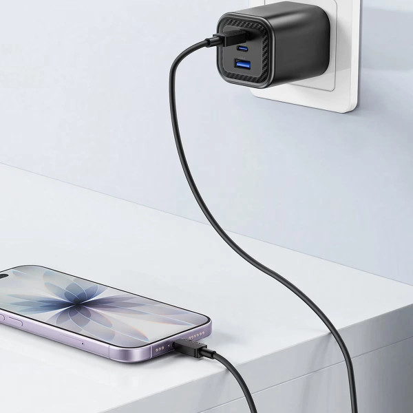 Кабель ACEFAST C26-03 USB-C to USB-C PVC charging data cable Black (6974316287100)