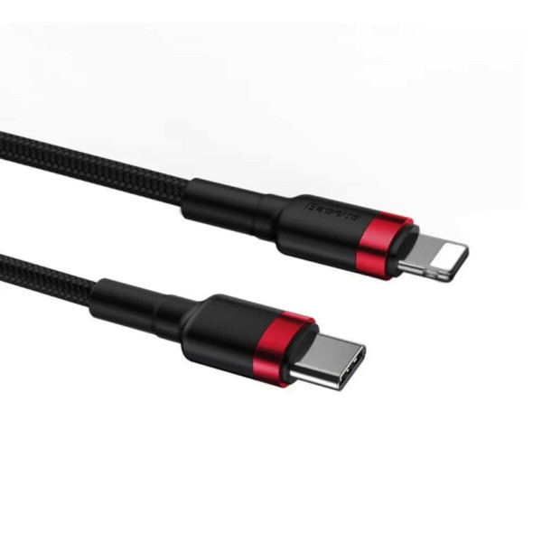 Кабель Baseus Cafule Cable Type-C to iP PD 20W 1m Red+Black