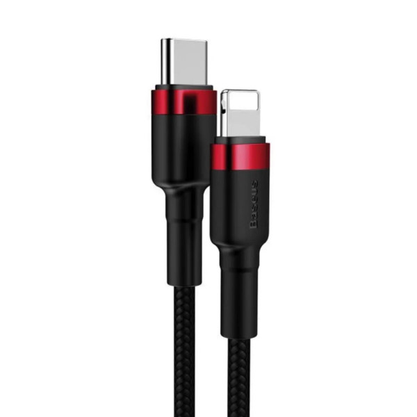 Кабель Baseus Cafule Cable Type-C to iP PD 20W 1m Red+Black