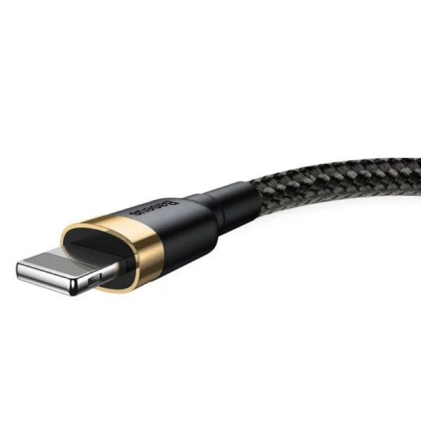 Кабель Baseus Cafule Cable USB For Lightning 2.4A 1m Gold+Black