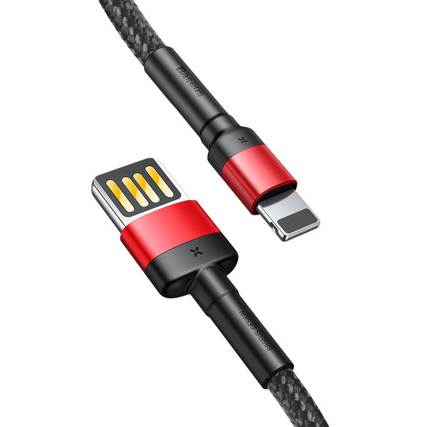 Кабель Baseus Cafule Cable（Special Edition）USB For iP 1m Червоний+Чорний