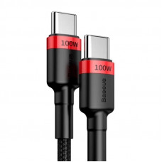 Кабель Baseus Cafule PD2.0 100W flash charging Type-C For Type-C cable (20V 5A)2m Red+Black (CATKLF-AL91)
