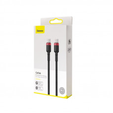 Кабель Baseus Cafule PD2.0 100W flash charging Type-C For Type-C cable (20V 5A)2m Red+Black (CATKLF-AL91)