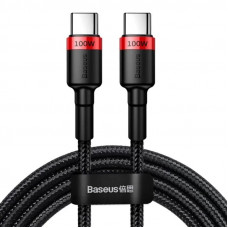 Кабель Baseus Cafule PD2.0 100W flash charging Type-C For Type-C cable (20V 5A)2m Red+Black (CATKLF-AL91)