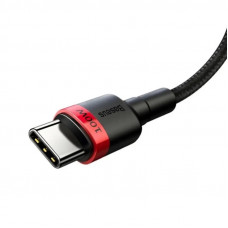 Кабель Baseus Cafule PD2.0 100W flash charging Type-C For Type-C cable (20V 5A)2m Red+Black (CATKLF-AL91)