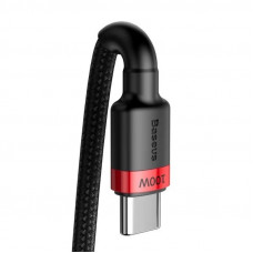 Кабель Baseus Cafule PD2.0 100W flash charging Type-C For Type-C cable (20V 5A)2m Red+Black (CATKLF-AL91)