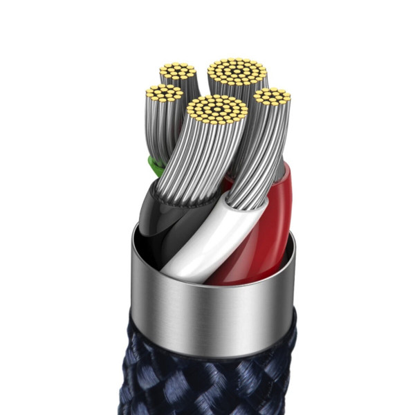 Кабель Baseus Explorer Series Auto Power-Off Fast Charging Data Cable Type-C to IP 20W 2m Блакитний