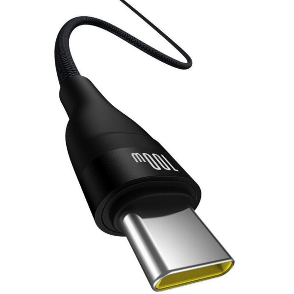 Кабель Baseus Flash 2 Charging Cable USB to USB-C 100W 1m Cluster Чорний