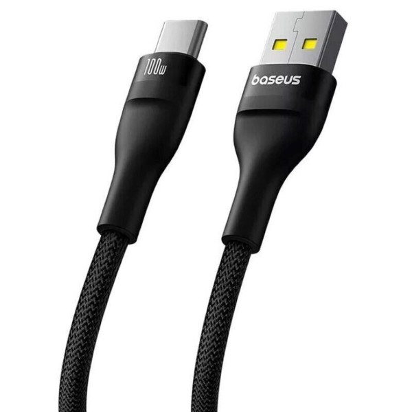 Кабель Baseus Flash 2 Charging Cable USB to USB-C 100W 1m Cluster Чорний