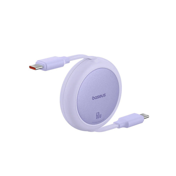 Кабель Baseus Free2Pull Mini Charging Cable USB-C to USB-C 60W 1m Nebula Purple