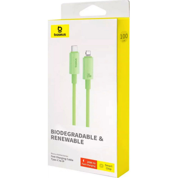 Кабель Baseus Habitat Series Fast Charging Cable Type-C to iP 20W 1m Natural Green