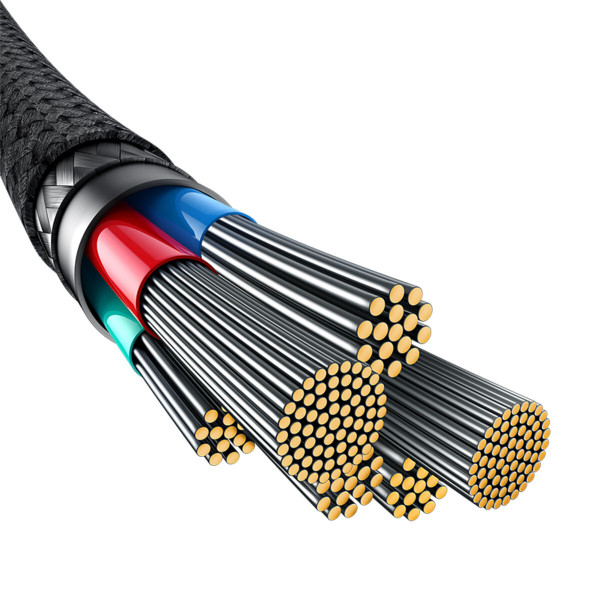 Кабель Baseus Unbreakable Series Fast Charging Data Cable Type-C to Type-C 100W 1m Cluster Black