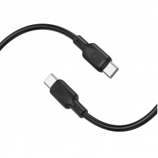 Кабель BOROFONE BX113 Lenny 60W silicone charging data cable C to C(L=1M) Black (6941991115455)