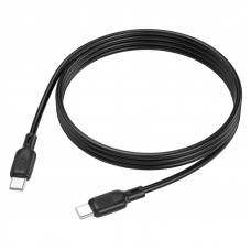Кабель BOROFONE BX113 Lenny 60W silicone charging data cable C to C(L=1M) Black (6941991115455)