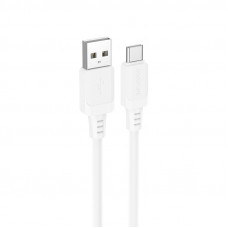 Кабель BOROFONE BX115 Lotto silicone charging data cable Type-C White (6941991119675)