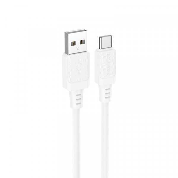 Кабель BOROFONE BX115 Lotto silicone charging data cable Type-C White (6941991119675)