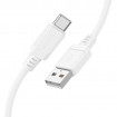 Кабель BOROFONE BX115 Lotto silicone charging data cable Type-C White (6941991119675)